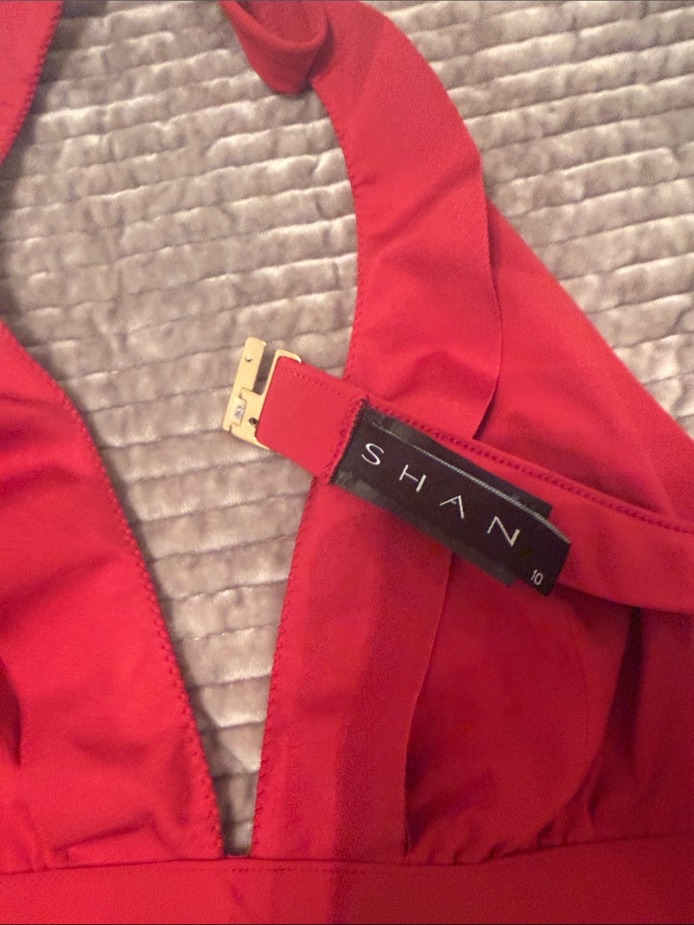SHAN Red Ruffle Triangle Bikini Set - Picture 4 of 4